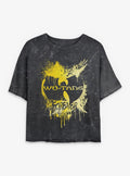 Wu-Tang Clan Paint Splash Girls Mineral Wash Crop T-Shirt | Trending Graphic Tee For Fans