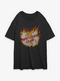 Wu-Tang Clan Fire Logo Girls Oversized T-Shirt | Trending Graphic Tee For Fans