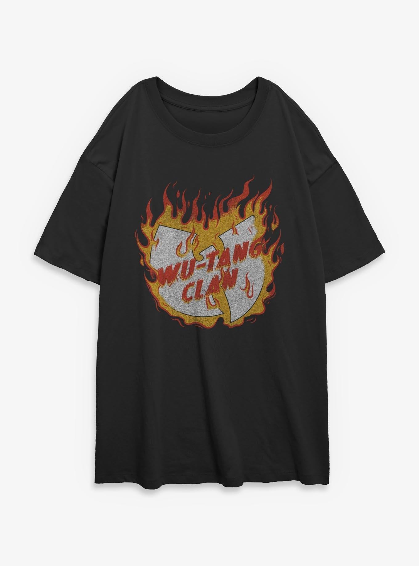 Wu-Tang Clan Fire Logo Girls Oversized T-Shirt | Trending Graphic Tee For Fans