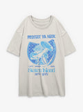Wu-Tang Clan Protect Ya Neck Staten Island New York Girls Oversized T-Shirt | Trending Graphic Tee For Fans