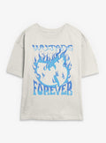 Wu-Tang Clan Blue Flame Logo Girls Skimmer T-Shirt | Trending Graphic Tee For Fans