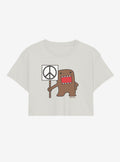 Domo For Peace Girls Crop T-Shirt | Trending Graphic Tee For Fans
