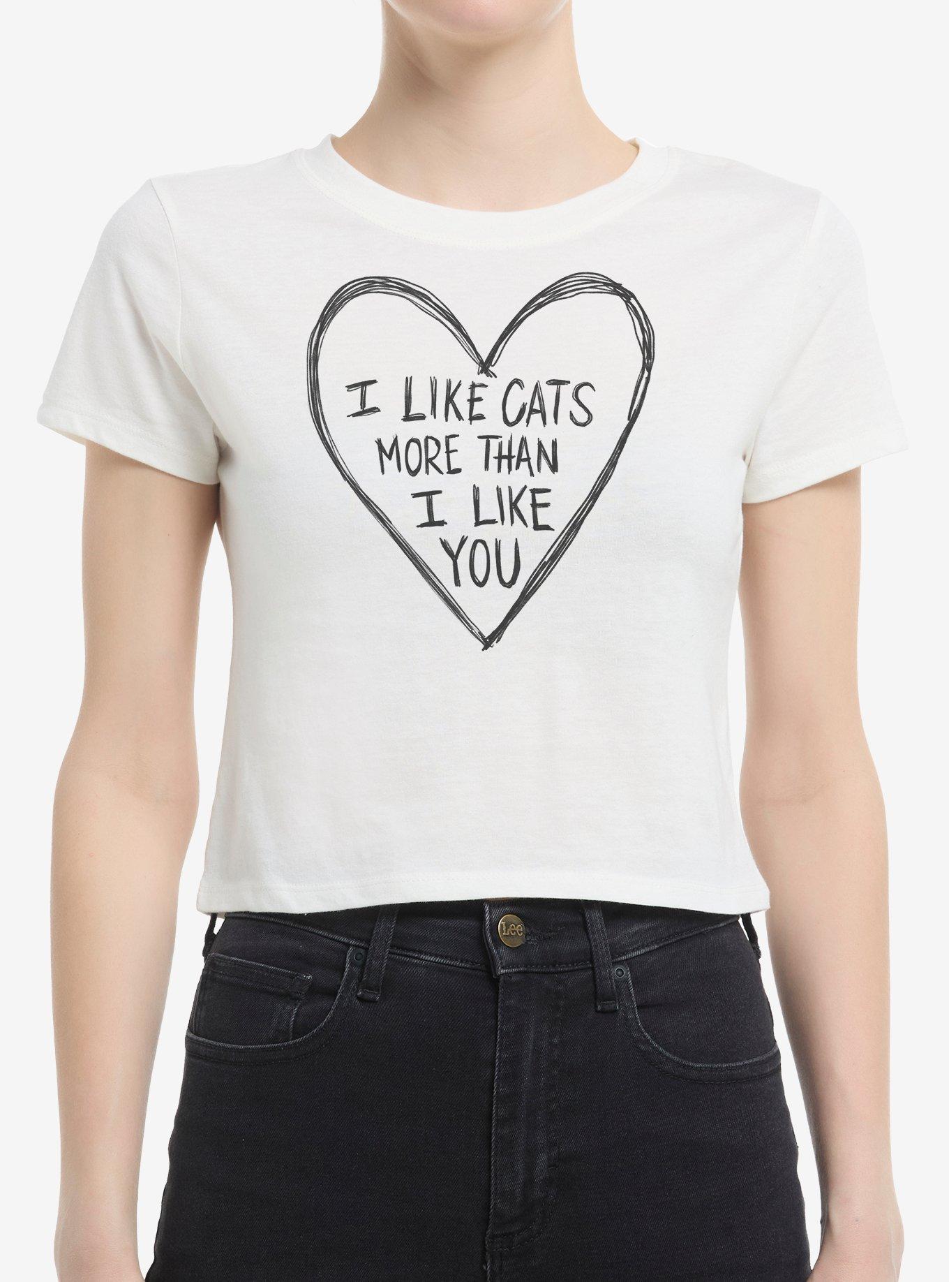 I Like Cats More Than I Like You Girls Baby T-Shirt | Trending Graphic Tee For Fans