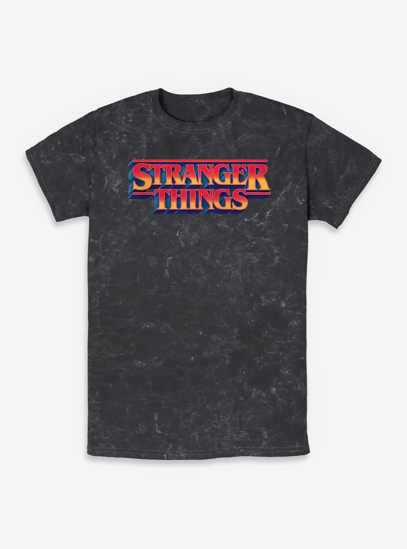 Stranger Things Retro Logo Mineral Wash T-Shirt | Trending Graphic Tee For Fans