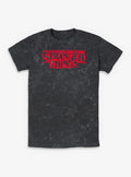 Stranger Things Stencil Logo Mineral Wash T-Shirt | Trending Graphic Tee For Fans