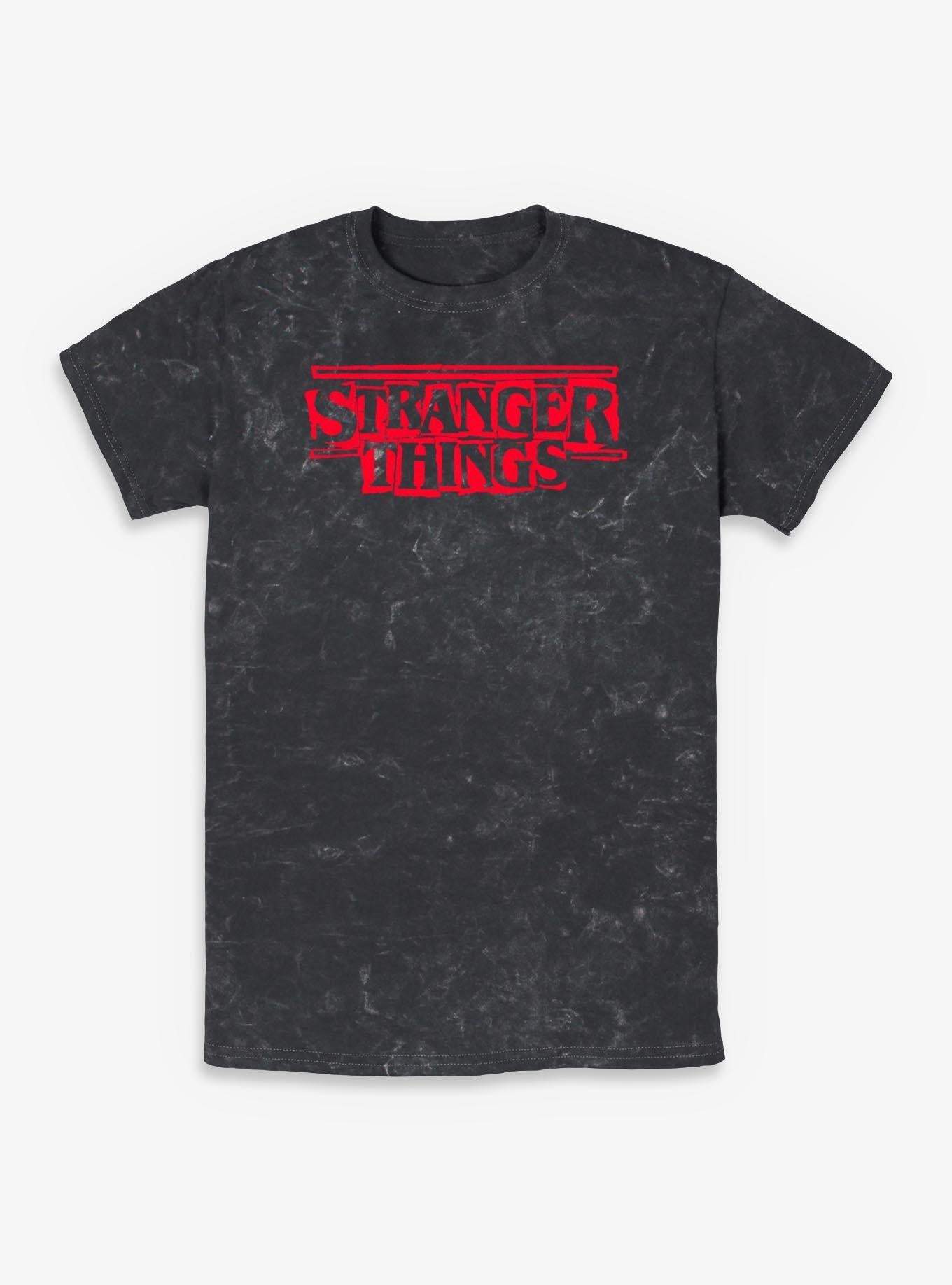 Stranger Things Stencil Logo Mineral Wash T-Shirt | Trending Graphic Tee For Fans