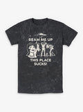 Stranger Things This Place Sucks! Mineral Wash T-Shirt | Trending Graphic Tee For Fans