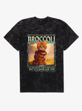 Fourth Wing Broccoli Cat Mineral Wash Hot Topic Excluisve T-Shirt | Trending Graphic Tee For Fans