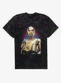 Star Wars C-3PO Portrait Mineral Wash Hot Topic Exclusive T-Shirt | Trending Graphic Tee For Fans
