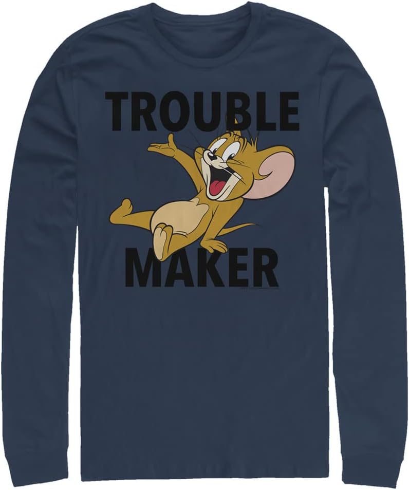 Harry Potter Big & Tall Tom & Jerry Trouble Maker Men's Tops Long Sleeve Tee Shirt T-Shirt | High Search Volume | Comfor...