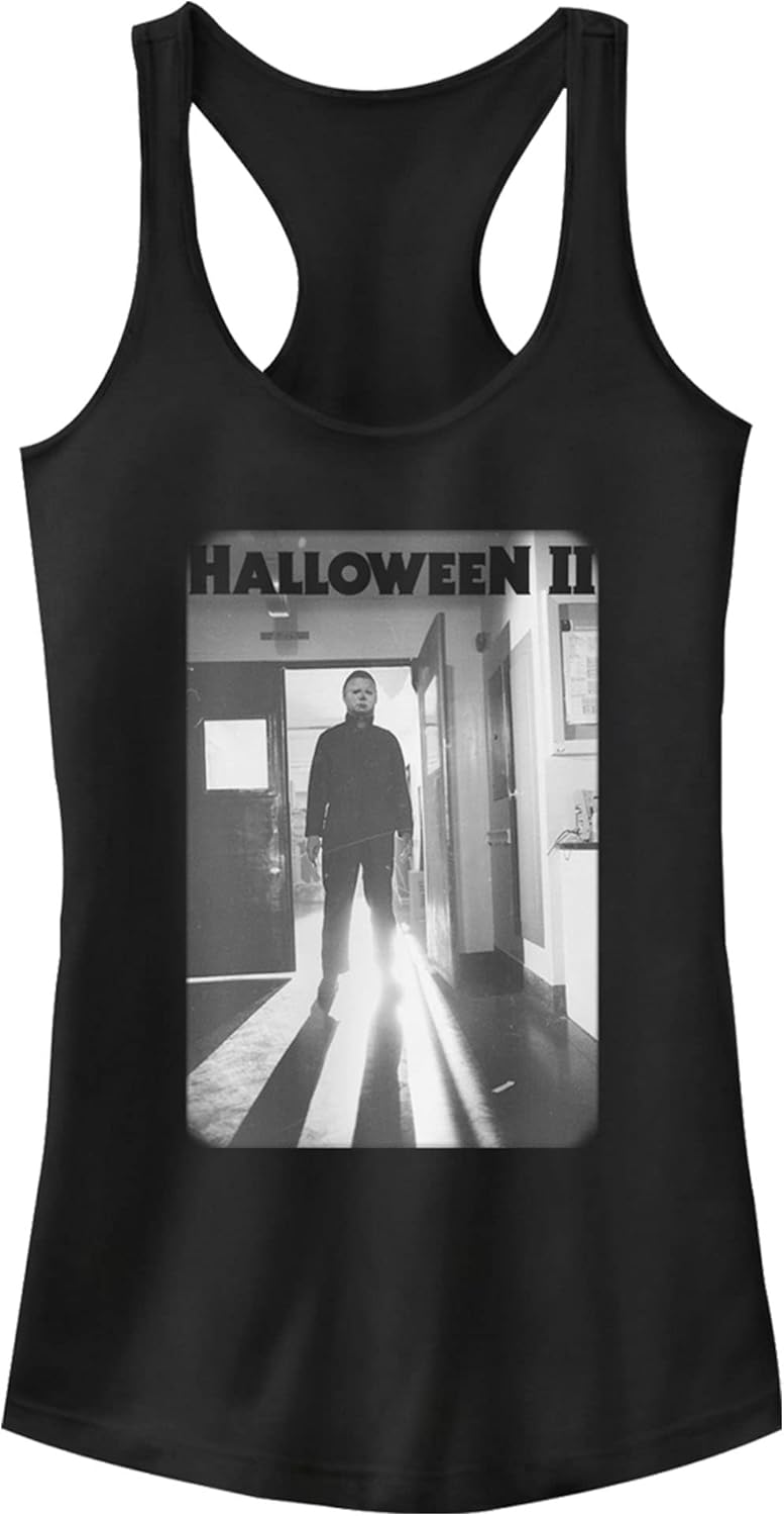 Fifth Sun 2 Faded Image Halloween Ii Pose Women's Racerback Tank Top Tank Top | Viral Streetwear Style