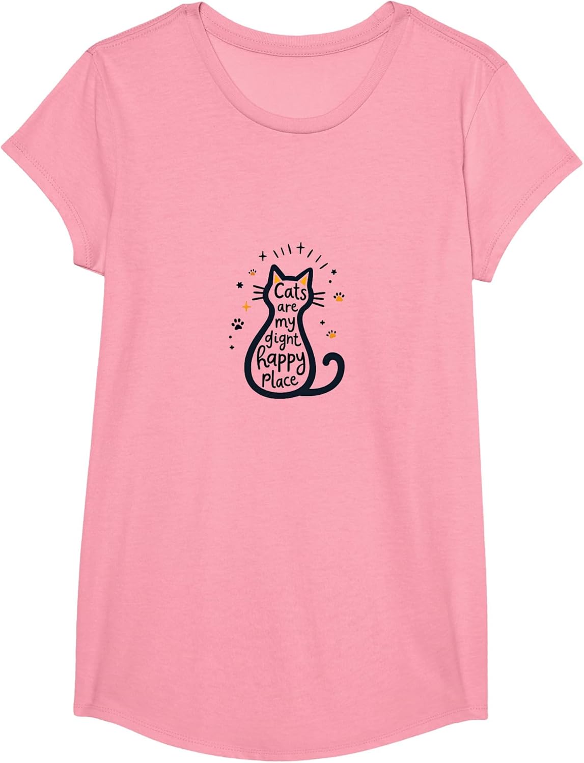 Cats are My Giant Happy Place - Feline Lover Delight Apparel | Premium Quality | Daily Wear Essential
