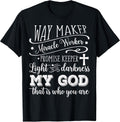 Vintage Way Maker Miracle Worker My God Christian Saying Apparel | Best Seller Pick | Perfect Gift Idea