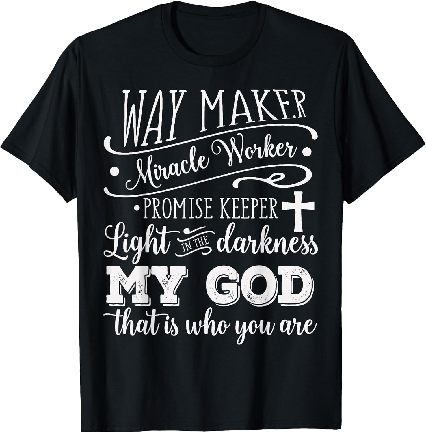 Vintage Way Maker Miracle Worker My God Christian Saying Apparel | Best Seller Pick | Perfect Gift Idea