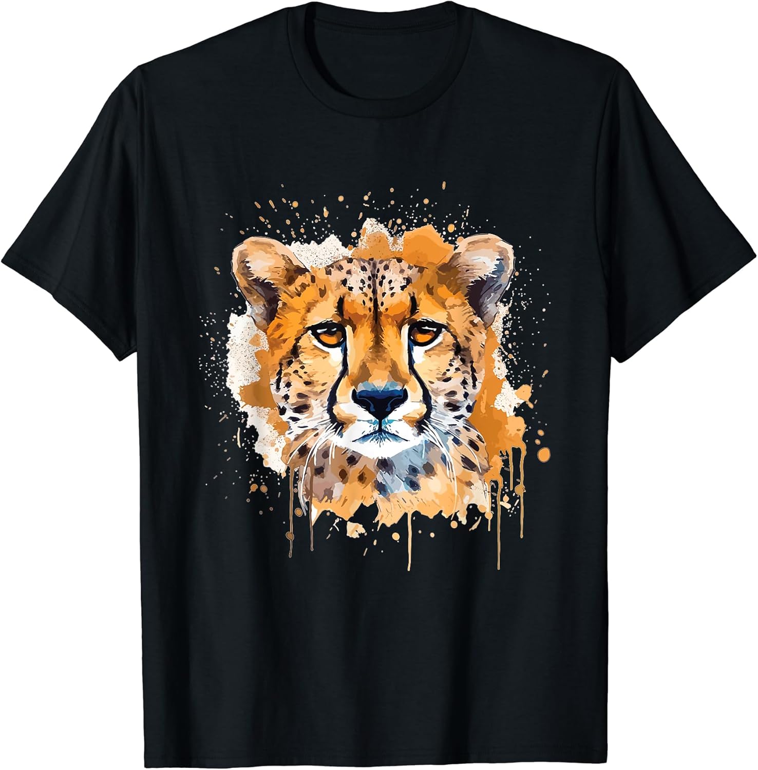 Colorful Art Cute Wild Cheetah Design Apparel Premium Print Best Seller Look