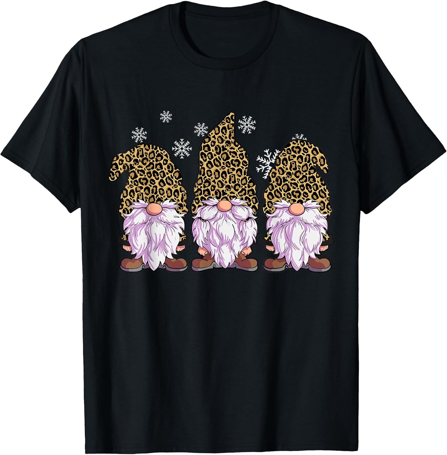 Three Gnomes Shirt Men Women Leopard Print Christmas Cheetah T Shirt Premium Print Best Seller Look