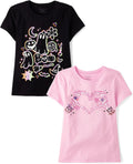 The Children's Place Kids' All Holidays,Birthdays Short Sleeve Graphic T-Shirts,2 Pack T-Shirt | Top Conversion Title | Daily Wear Essential