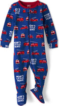 The Children's Place Boys' Long Sleeve 100 Cotton Zip-Front One Piece Footed Pajamas T-Shirt | Premium Quality | Top Rated Comfort
