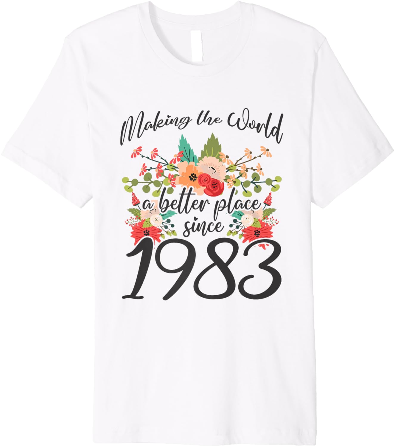 40 Birthday Making the world a better place since 1983 Premium Apparel | Google Shopping Optimized | Customer Favorite