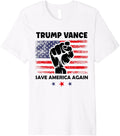 Trump Vance 2024 Donald Trump J.D. Vance Save America Again Premium Apparel | Aesthetic Design
