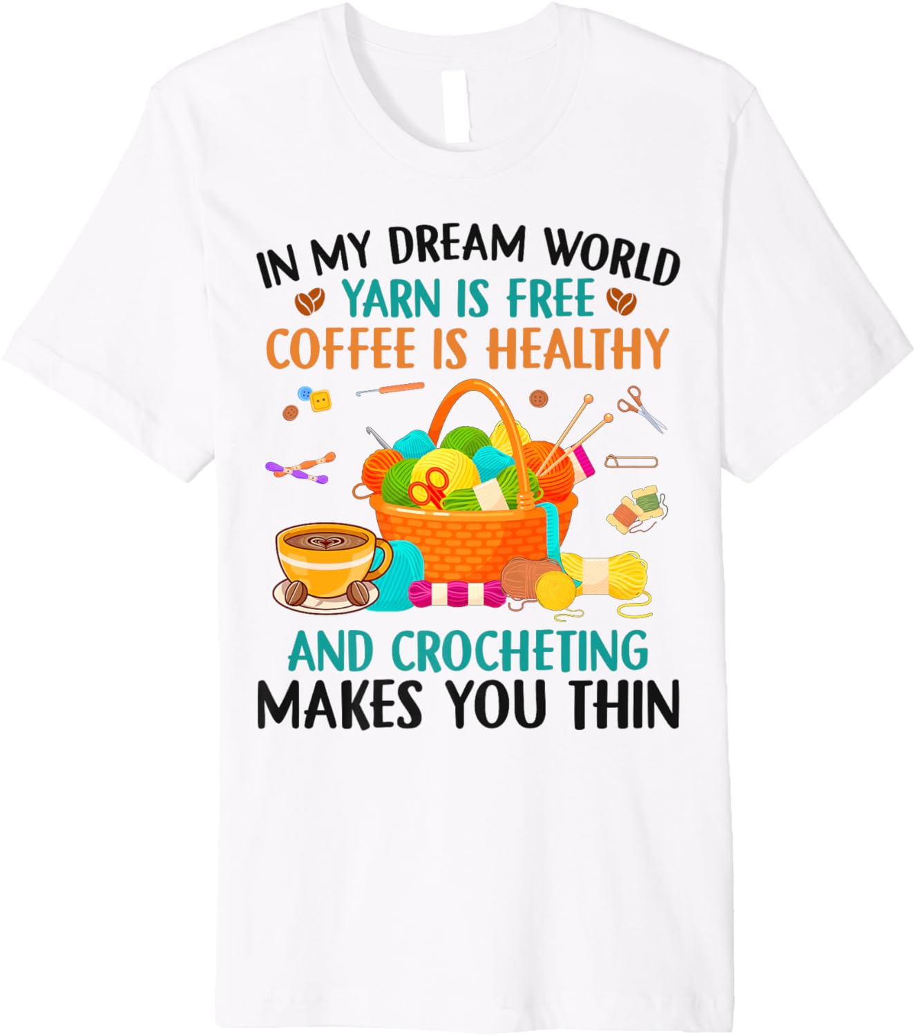 Crochet Yarn Coffee Collecting Lover knitting Yarn Hoarder Premium Yarn Supply | Viral US Pick | Customer Favorite