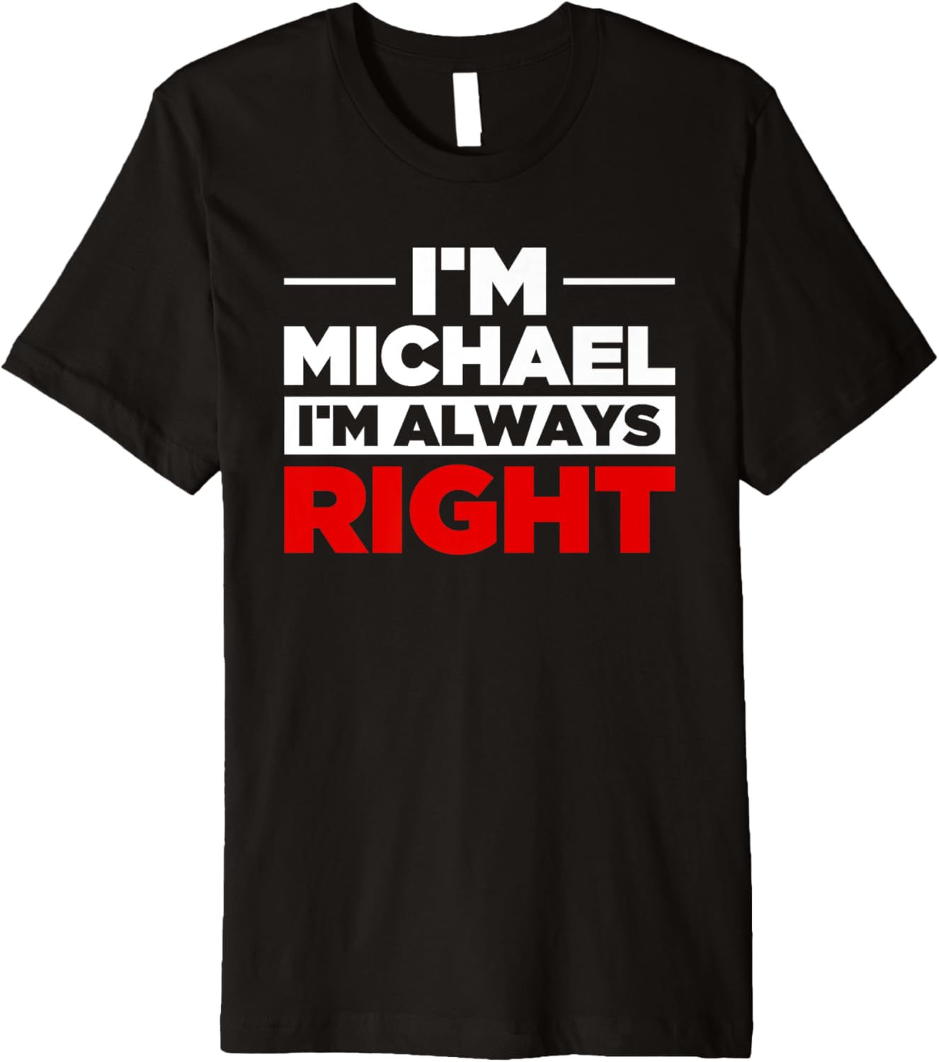 Personalized Men I'm Michael I'm Always Right Funny Michael Premium Apparel | Trending 2025