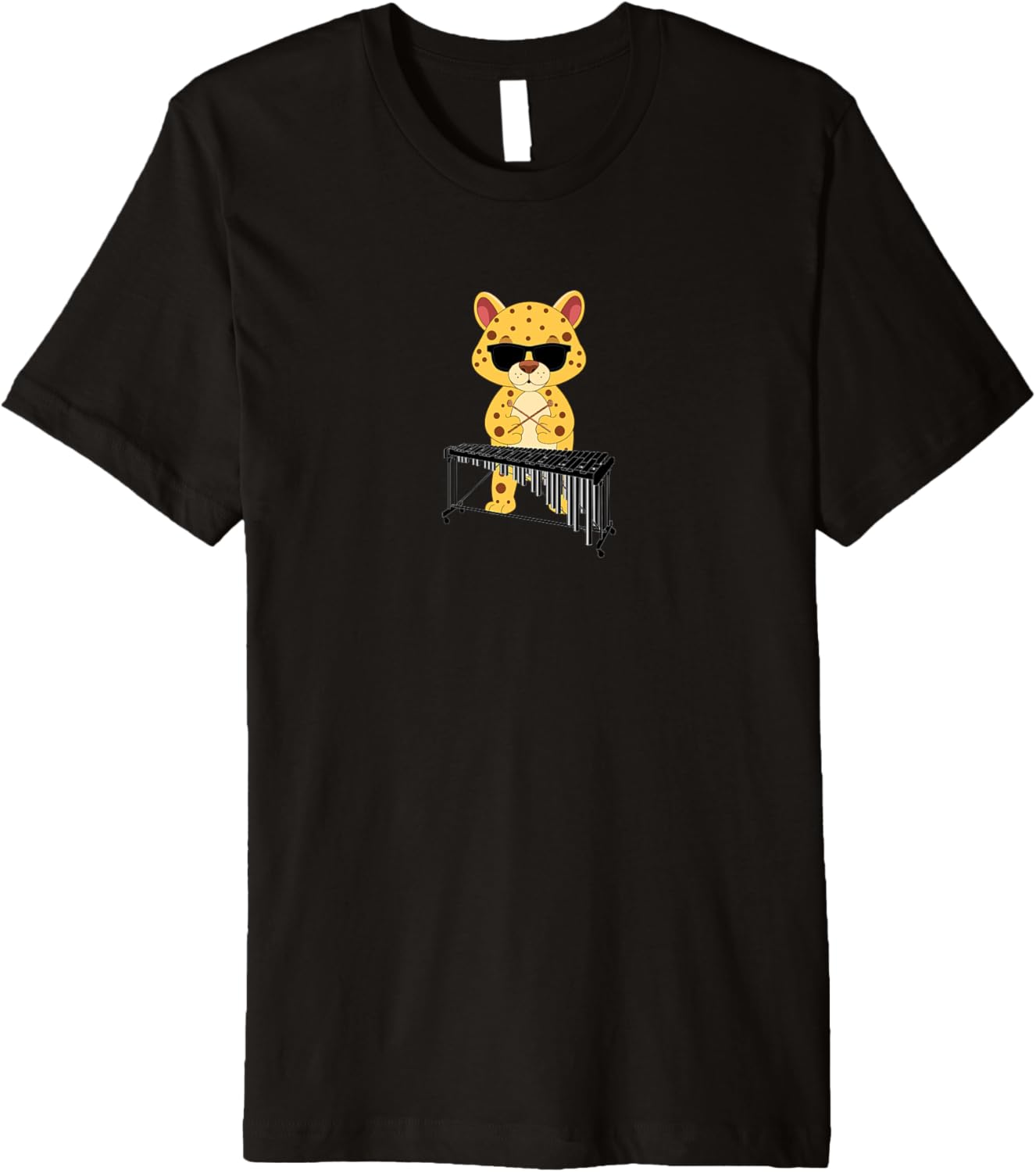Funny Cheetah Wearing Sunglasses Playing Marimba Premium Apparel High Search Demand Gift Ready