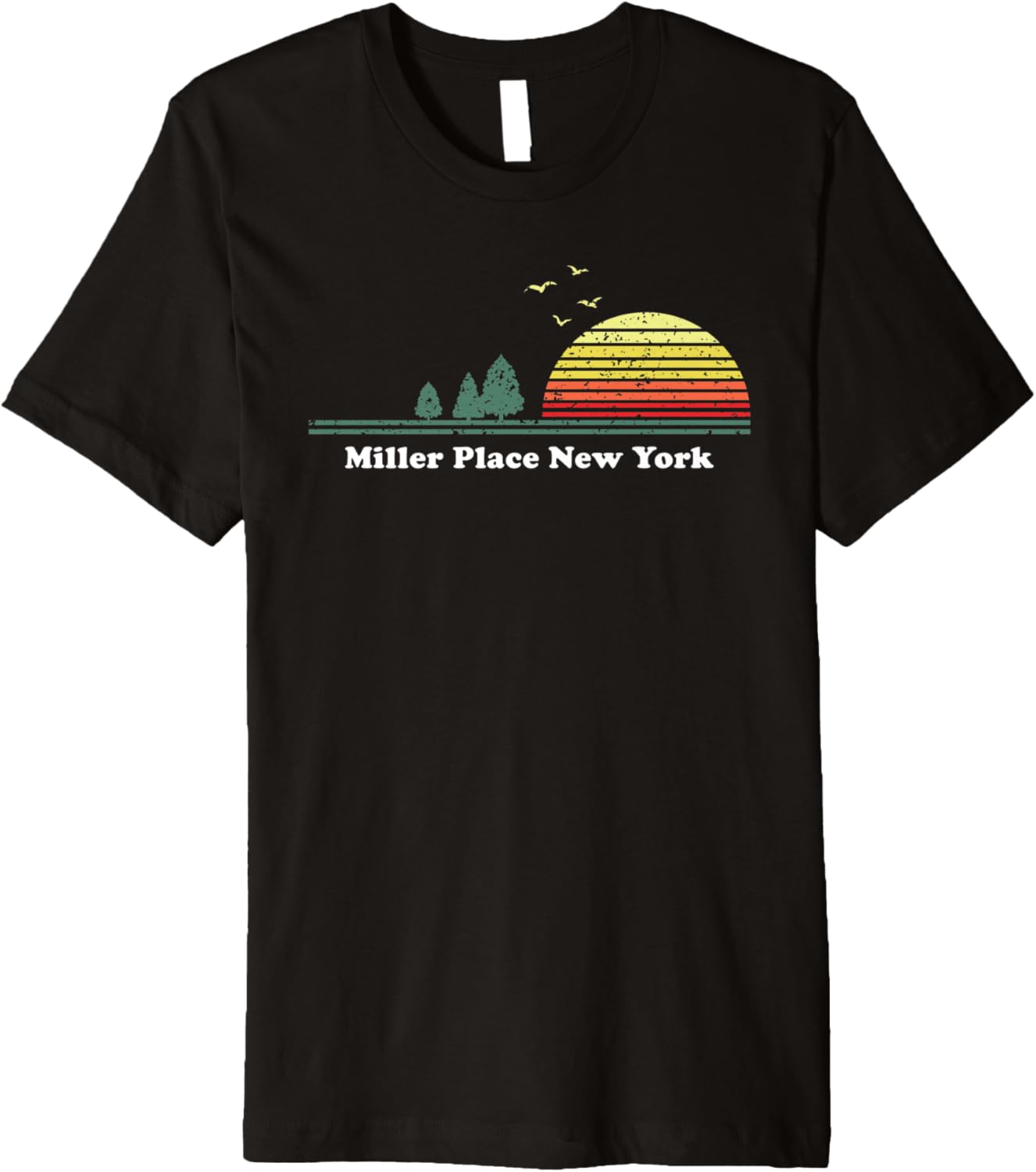 Vintage Miller Place, New York Sunset Souvenir Print Premium Apparel | US Viral Pick | Top Rated Comfort