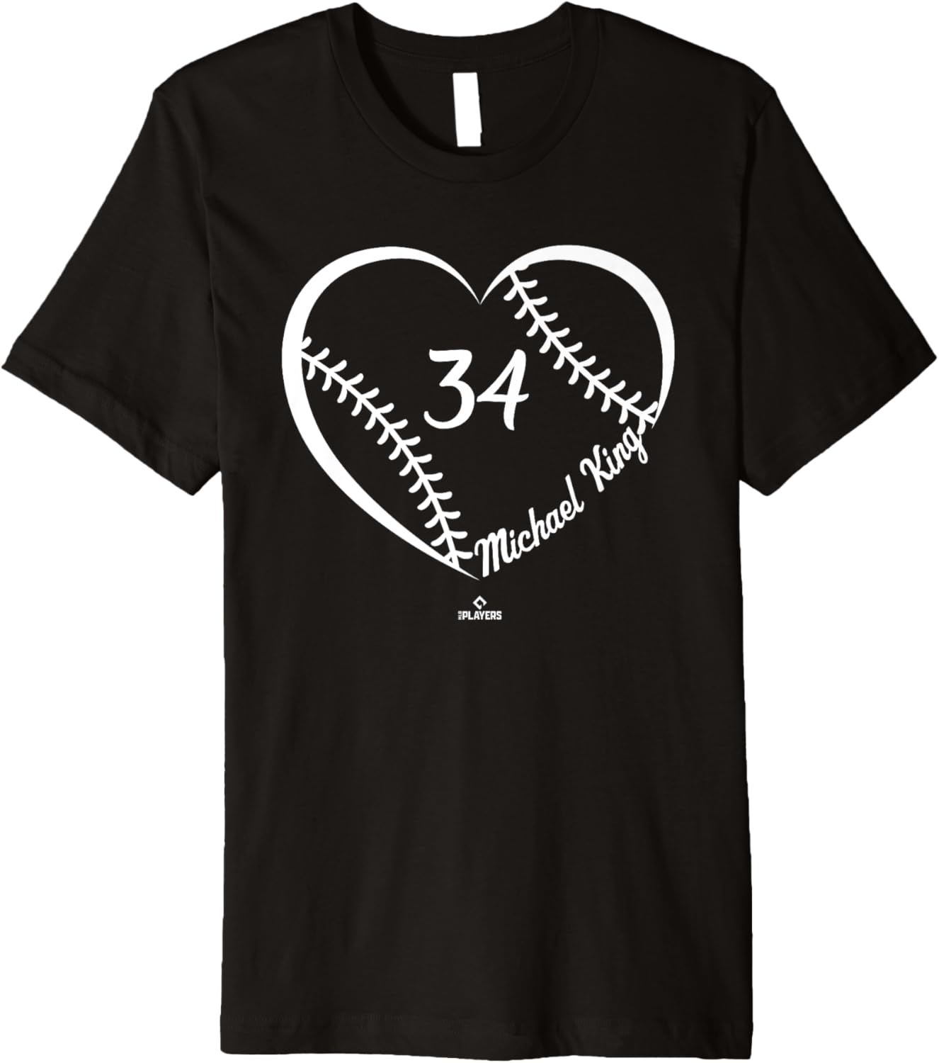 Baseball Heart Number Michael King MLBPA Premium Apparel | US Best Seller