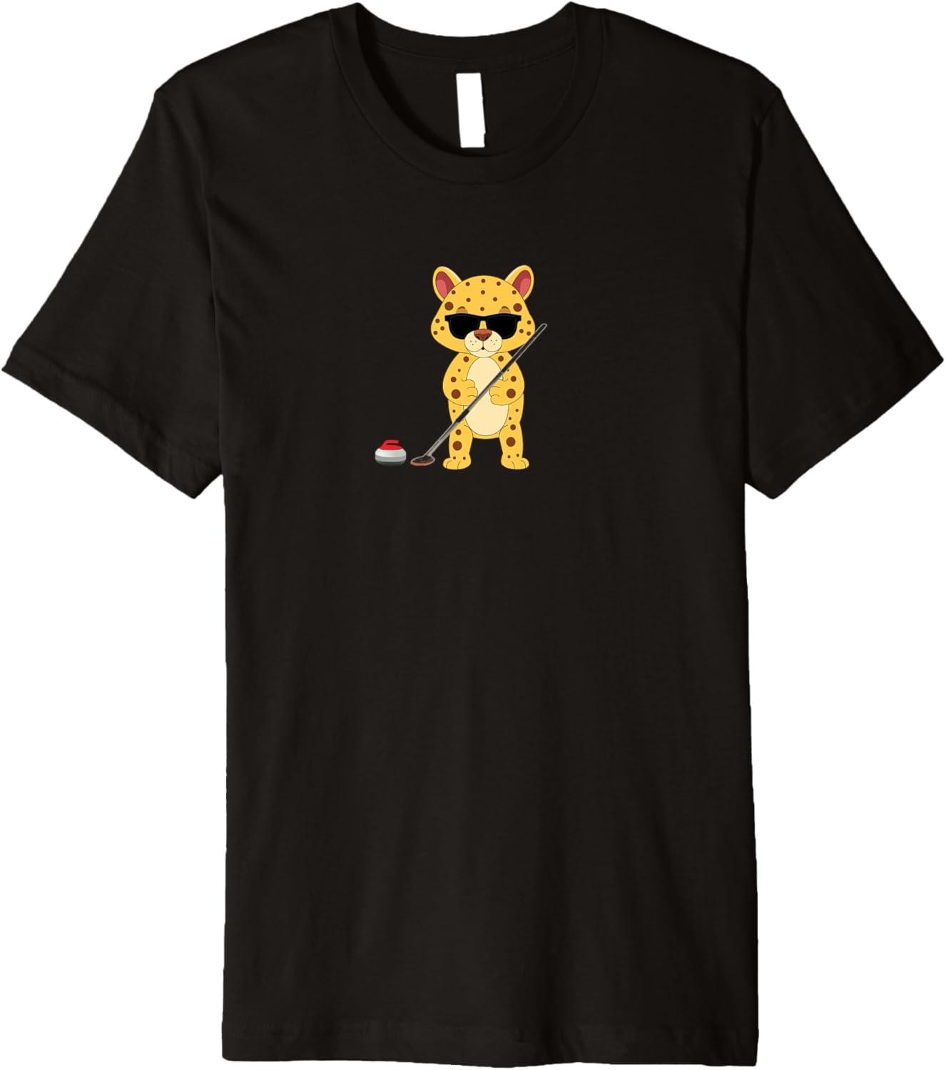 Funny Cheetah Wearing Sunglasses Curling Premium Apparel Premium Print Fan Favorite
