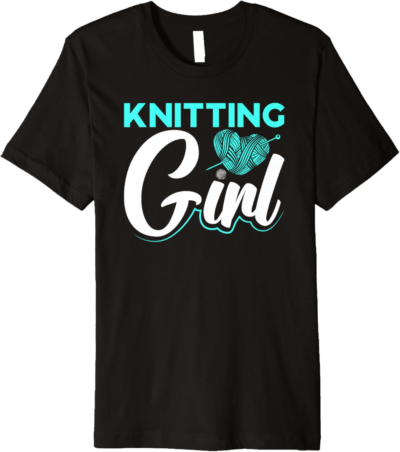 Knitting Girl Mom Teen Yarn Crochet Knitter Premium T-Shirt | High Search Volume | Perfect for Crafters