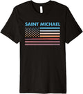 Vintage Sunset American Flag Saint Michael, North Dakota Premium Apparel | Premium Quality