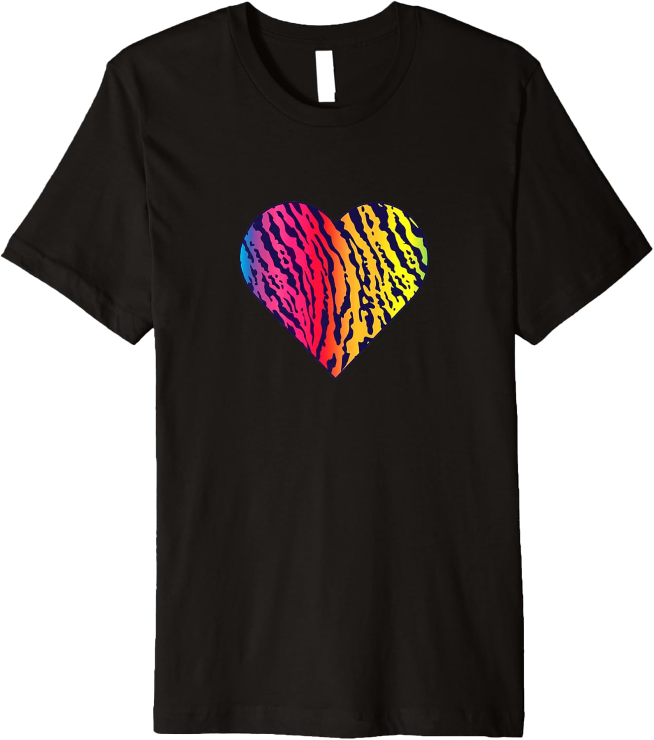 Heart Rainbow Cheetah Tiger Print Retro Graphic Premium Apparel Streetwear Style Hot Right Now