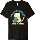 Easily Distracted By Cats And Yarn Crocheting Knitting Premium Yarn Supply | Trending 2025 | High CTR Title