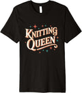 Knitting Queen Retro Typography Yarn Lover Premium Yarn Supply | Premium Quality | Perfect for Crafters
