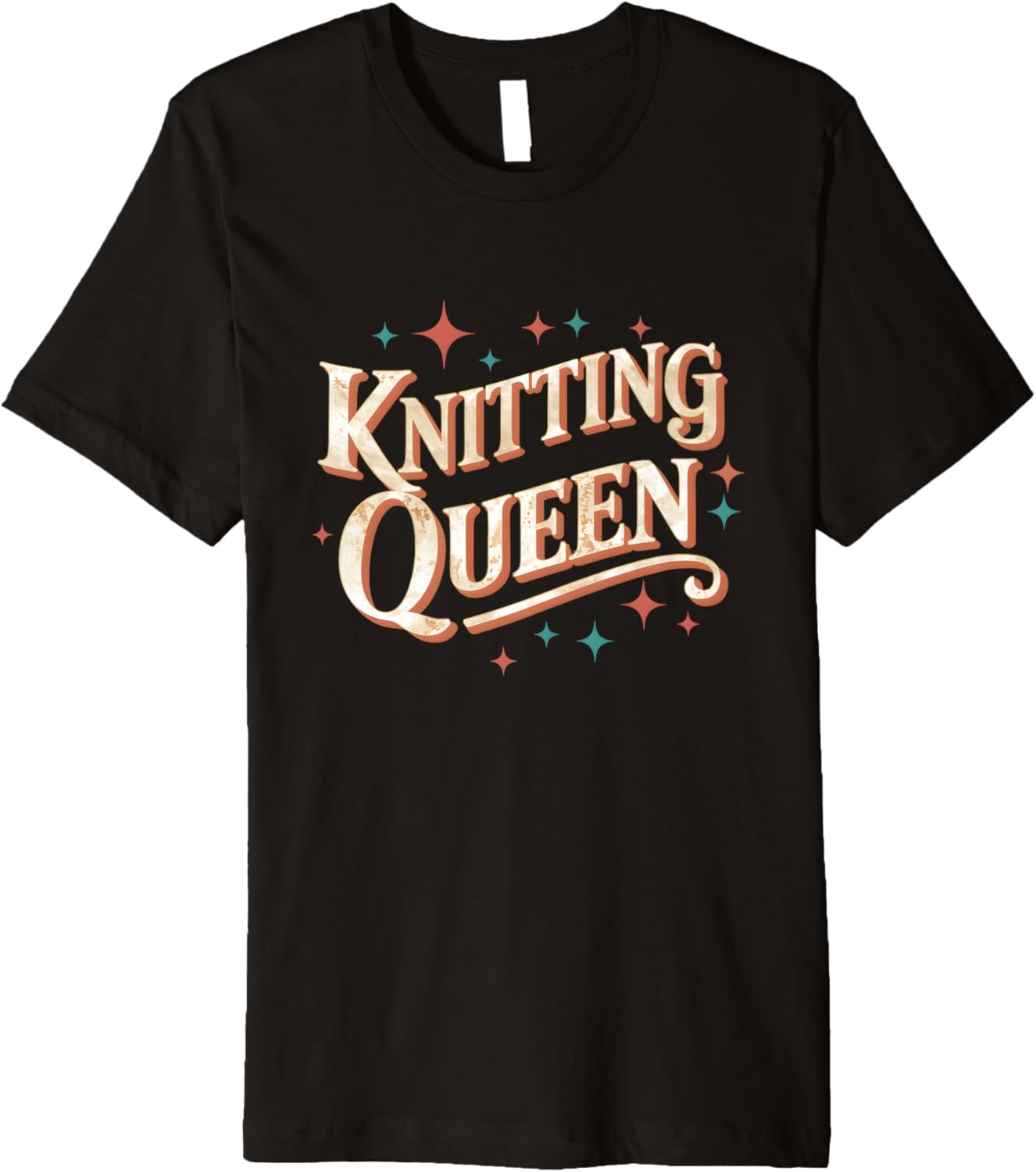 Knitting Queen Retro Typography Yarn Lover Premium Yarn Supply | Premium Quality | Perfect for Crafters