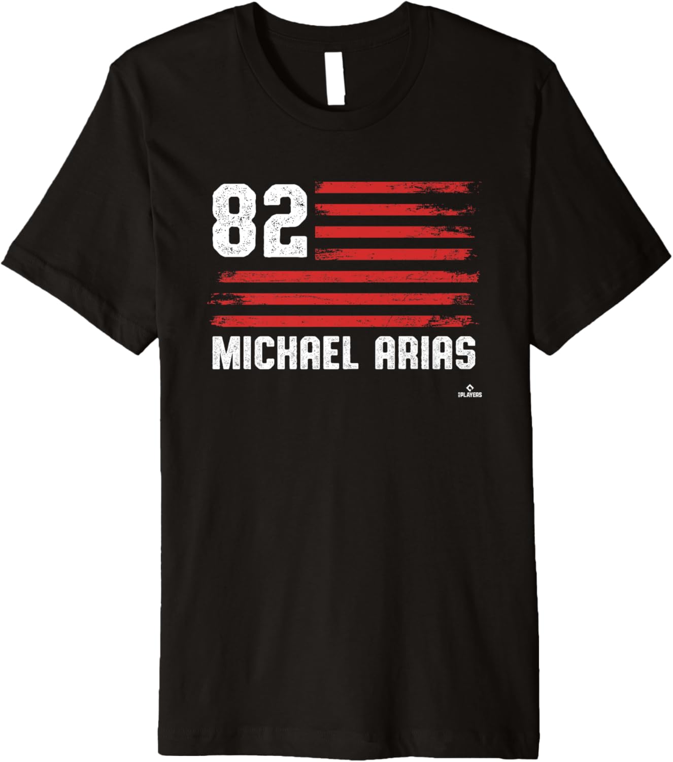 Flag Stripes Michael Arias Chicago Baseball MLBPA Premium Apparel | Everyday Casual Wear