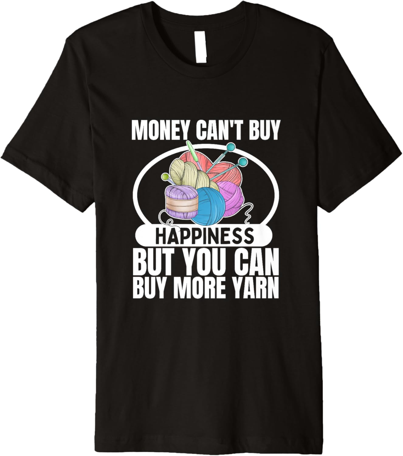Knitting Money Can't Buy Happiness Yarn Funny Knitting Premium Yarn Supply | High Search Volume | Perfect for Crafters