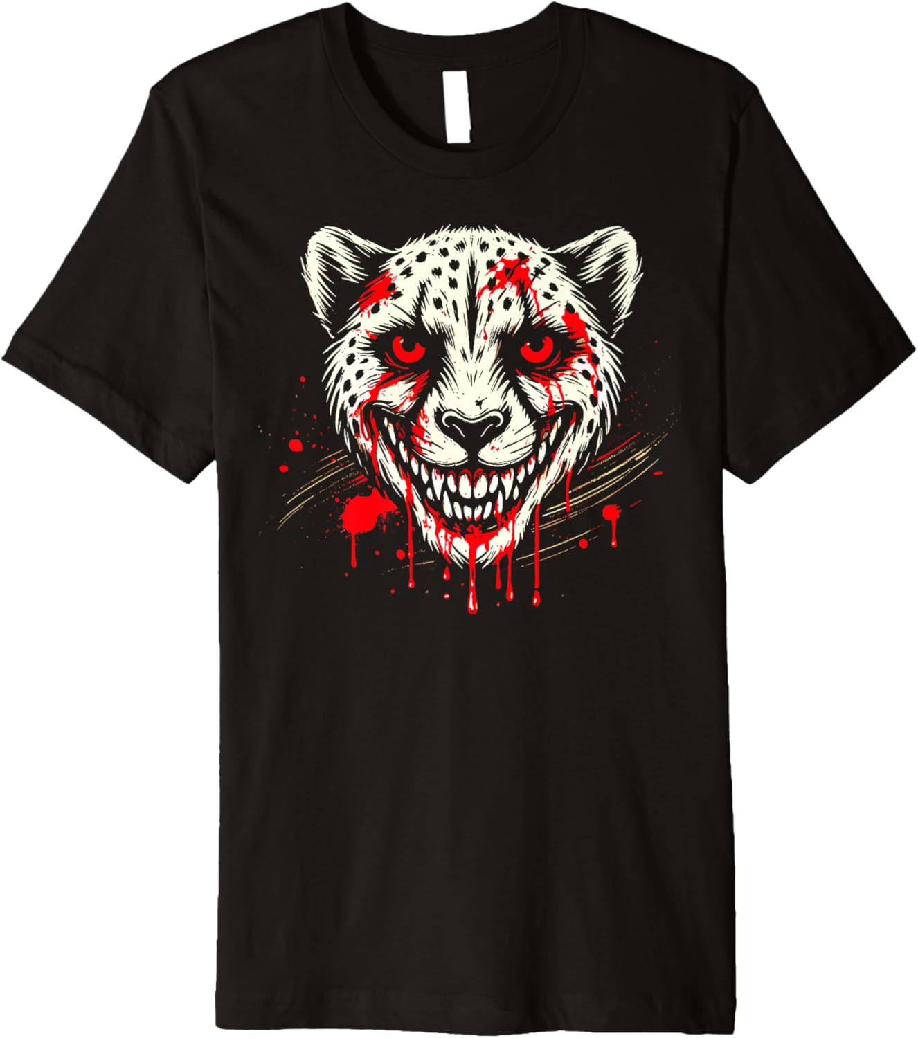 Cheetah Halloween Costume Adults Scary Creepy Cheetah Killer Premium Apparel Premium Print Gift Ready
