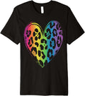Cool Cheetah Leopard Print Heart Rainbow Premium Apparel Streetwear Style Hot Right Now