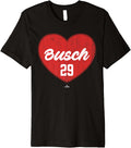 Distressed Heart Michael Busch Chicago Baseball MLBPA Premium Apparel | Premium Quality