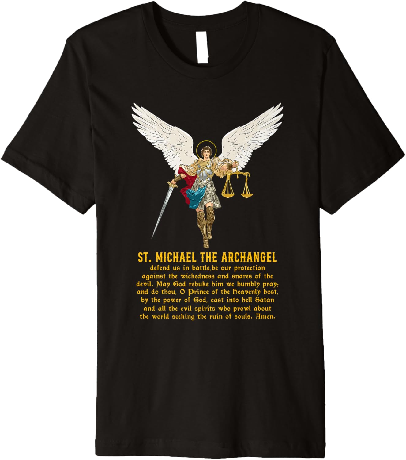 Saint Michael the archangel prayer Premium Apparel | Perfect Gift Idea