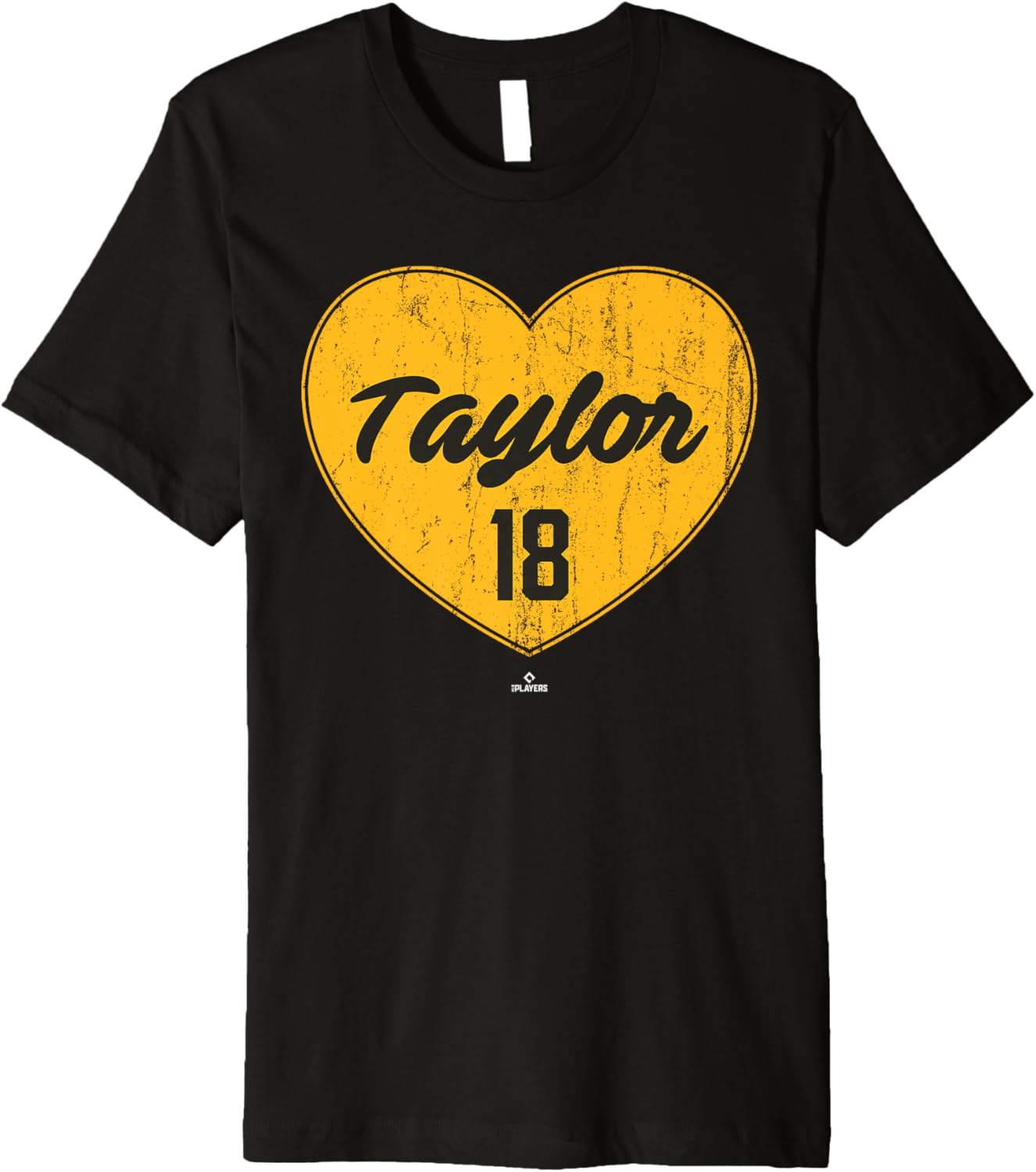 Distressed Heart Michael A. Taylor Pittsburgh Baseball MLBPA Premium Apparel | Everyday Casual Wear
