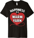 Happiness is a Warm Yarn Crochet T Shirt for Yarn Lovers Premium T-Shirt | High Search Volume | High CTR Title
