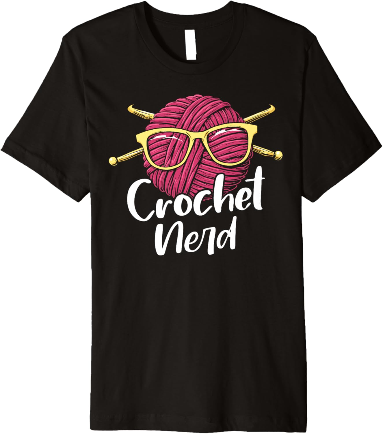 Crochet nerd funny crocheting yarn with sunglasses Premium Yarn Supply | Premium Quality | Customer Favorite