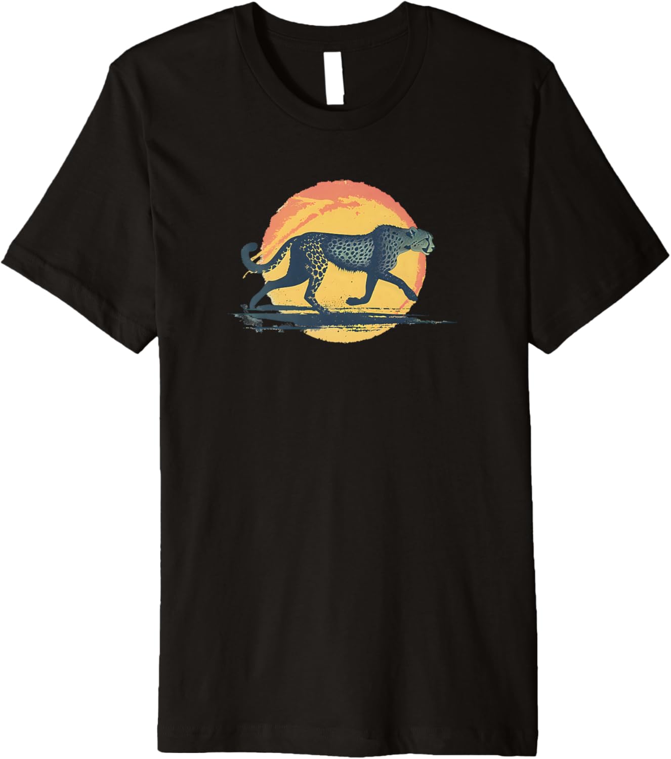 Cheetah Print Running Cheetah Silhouette Premium Apparel Trending US US Top Pick