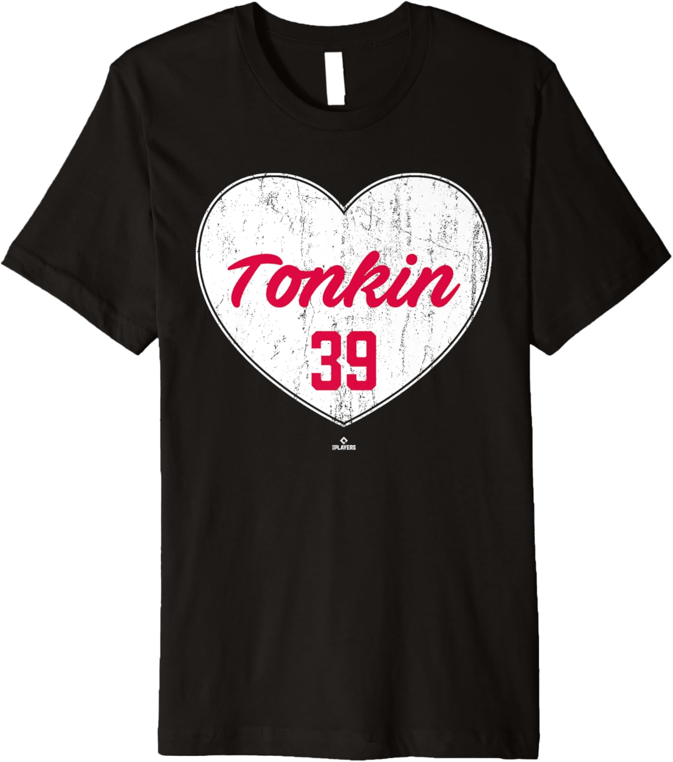 Distressed Heart Michael Tonkin Minnesota Baseball MLBPA Premium Apparel | US Best Seller