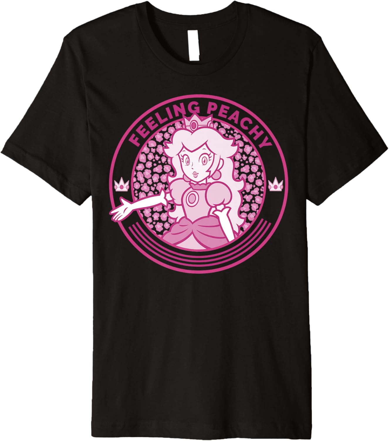 Super Mario Princess Peach Feeling Peachy Cheetah Print Premium Apparel Streetwear Style US Top Pick