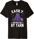 Easily Distracted By Yarn Raccoon Knitting Premium Yarn Supply | High Search Volume | High CTR Title