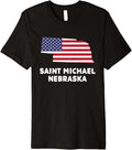 Distressed Patriotic USA Flag Saint Michael, Nebraska Premium Apparel | US Best Seller
